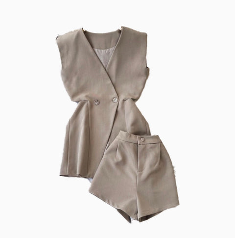 Suit Vest & Shorts Slim-fit 2Pcs