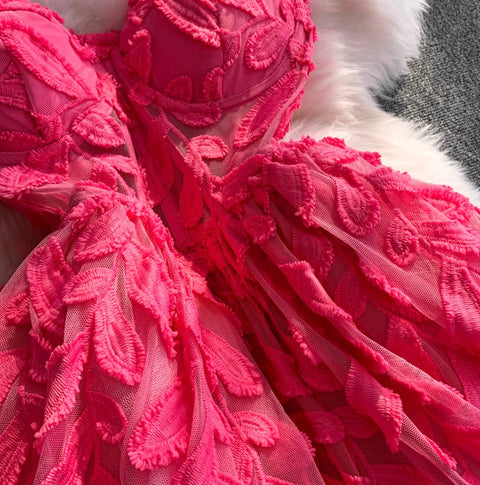 Sweetie Rose Red 3D Slip Dress