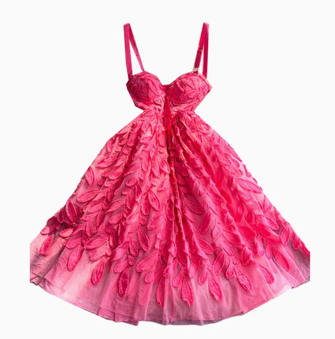 Sweetie Rose Red 3D Slip Dress