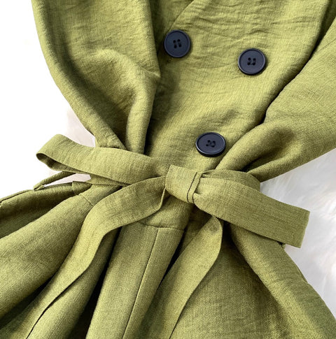 Elegant Double-breasted Sleeveless Jumpsuits