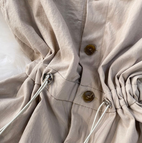 V-neck Sleeveless Drawstring Jumpsuits