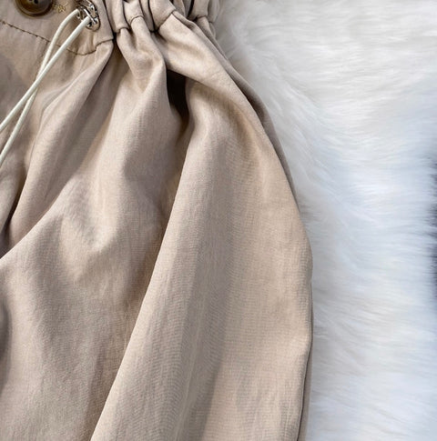 V-neck Sleeveless Drawstring Jumpsuits