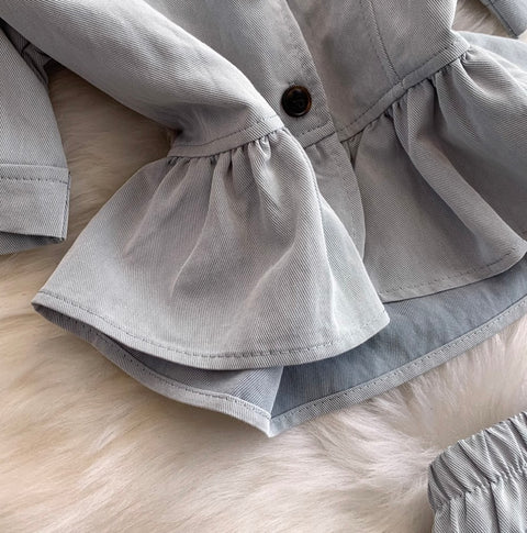 Premium Puffy Top & Half-body Skirt 2Pcs