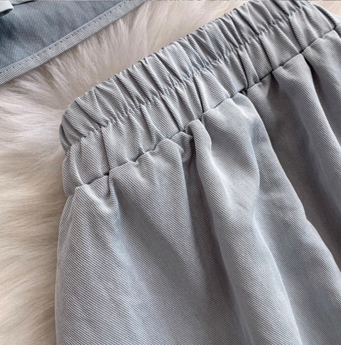 Premium Puffy Top & Half-body Skirt 2Pcs