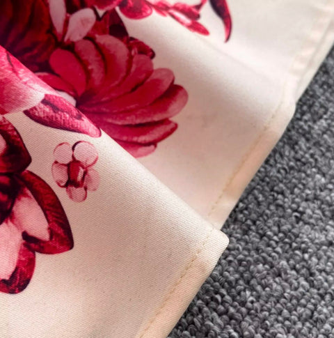 Ethnic Printed Ruffled Slip Dress