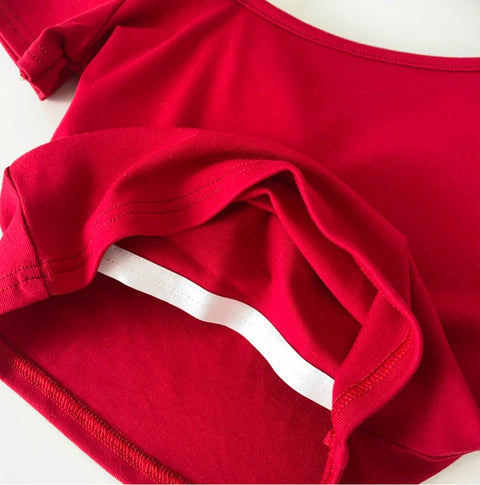 One-shoulder Midriff-baring Padded Top