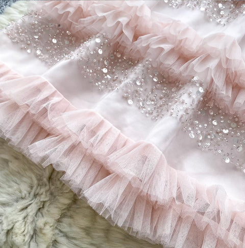 Sequined Patchwork Sleeveless Cake Dress