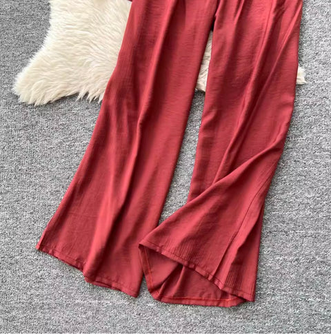 Lace-up Cardigan & Trousers Soft 2Pcs