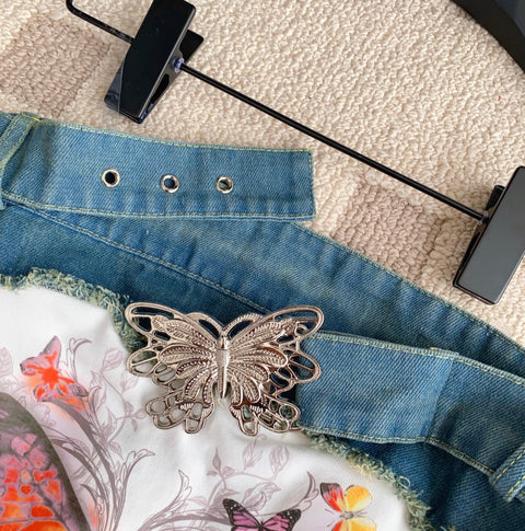 Chic Denim Patchwork Printed Camisole