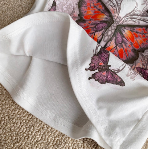 Chic Denim Patchwork Printed Camisole