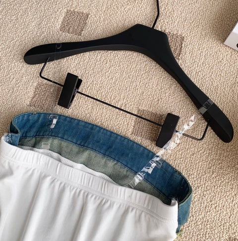 Chic Denim Patchwork Printed Camisole