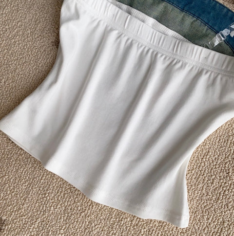 Chic Denim Patchwork Printed Camisole