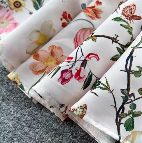 French Style Sleeveless Puffy Floral Dress