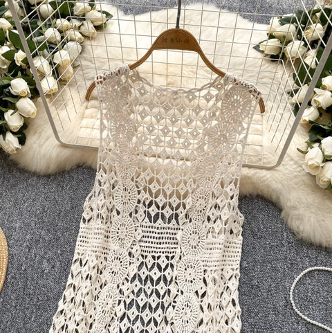 Hollowed Crochet Sunscreen Thin Cardigan