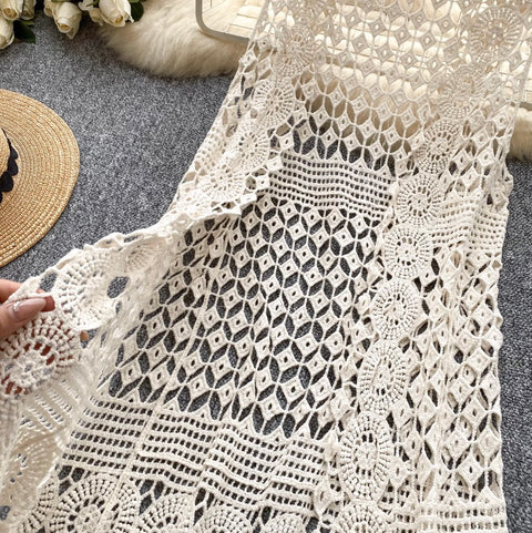 Hollowed Crochet Sunscreen Thin Cardigan