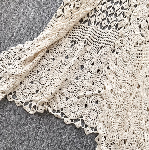 Hollowed Crochet Sunscreen Thin Cardigan