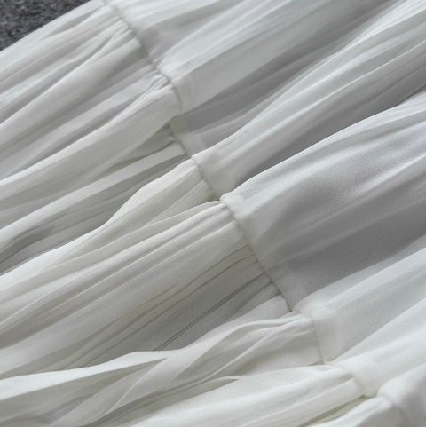 Fairy White Halter Top & Skirt Sets