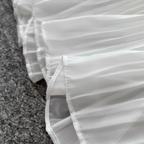 Fairy White Halter Top & Skirt Sets