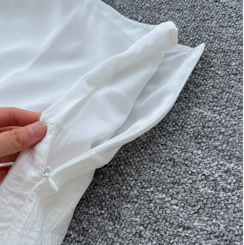 Lace Patchwork Top & Skirt 2Pcs