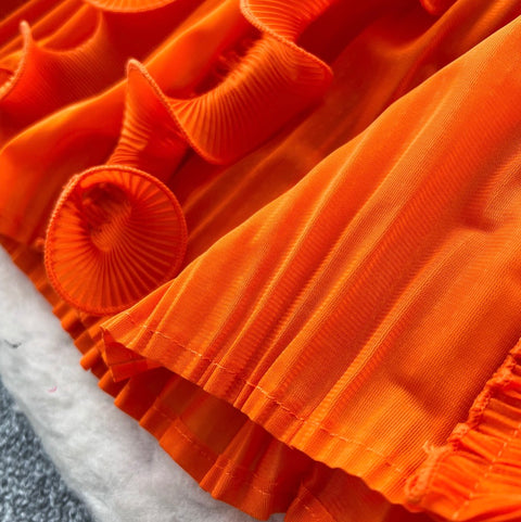 Niche Sleeveless 3D Ruffled Dress