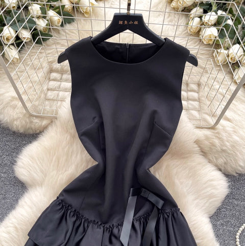 Sleeveless Layered Ruffled Pendulum Dress