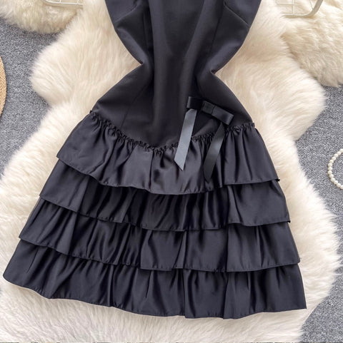 Sleeveless Layered Ruffled Pendulum Dress