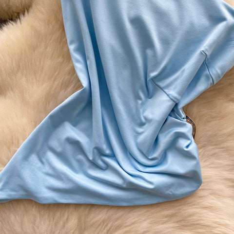 Irregular Design Knotted Slim-fit Top