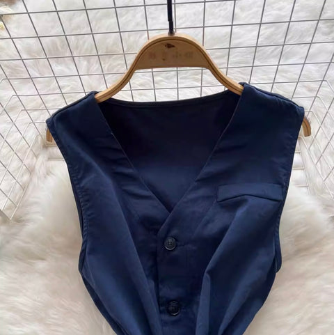 Chic Sleeveless Wide-leg Jumpsuits