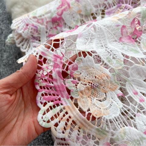 Elegant Lace Crochet Floral Dress