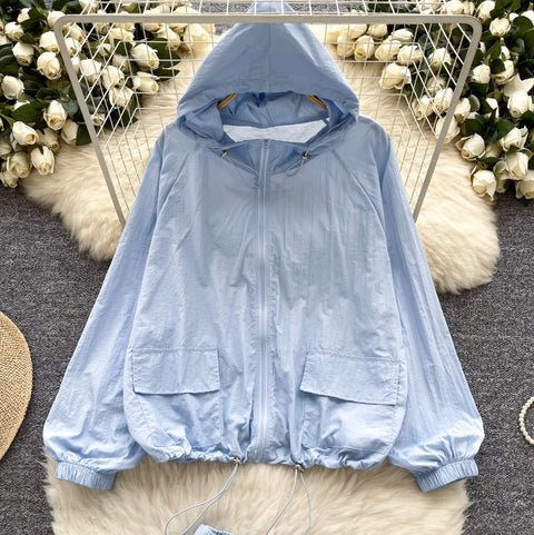 Drawstring Hoodie & Shorts Casual 2Pcs