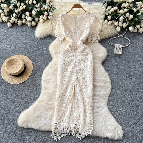 High-end Rhinestone Studded Embroidery Dress