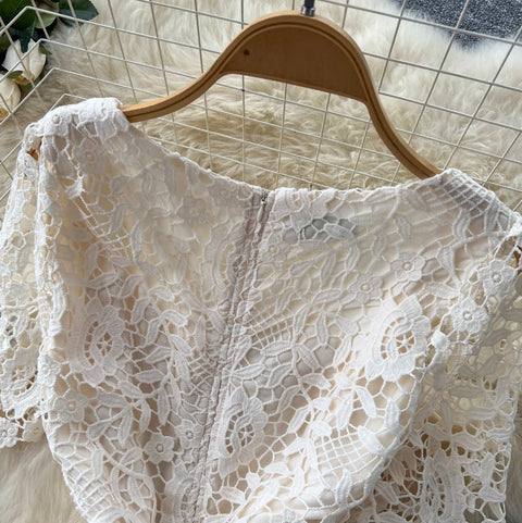 High-end Rhinestone Studded Embroidery Dress