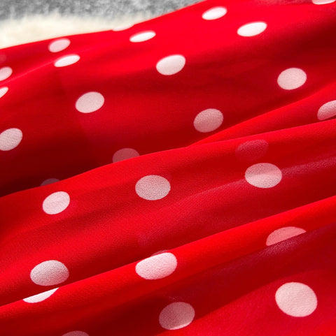 Niche Polka Dot Cake Vest Dress