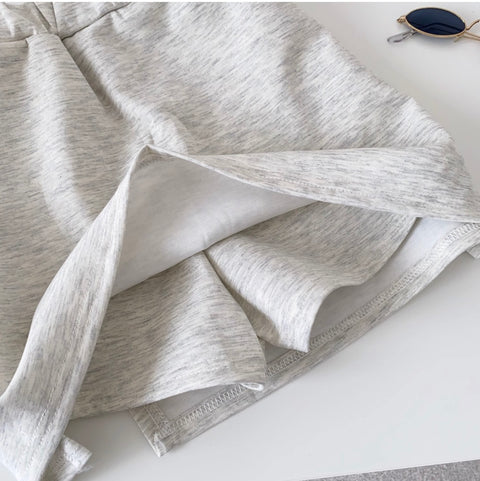 Chic High-waist Split Sportswear Shorts