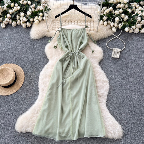 Fairy Green Mesh Slip Dress