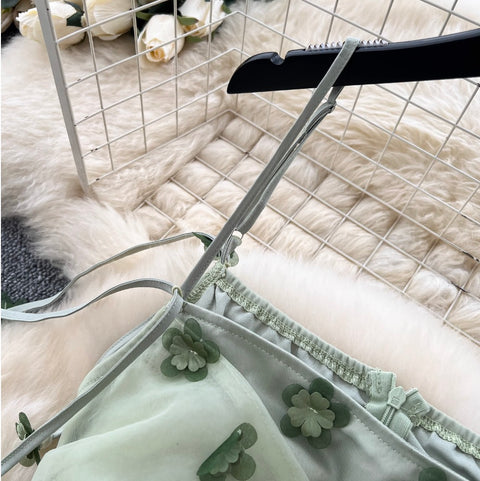 Fairy Green Mesh Slip Dress