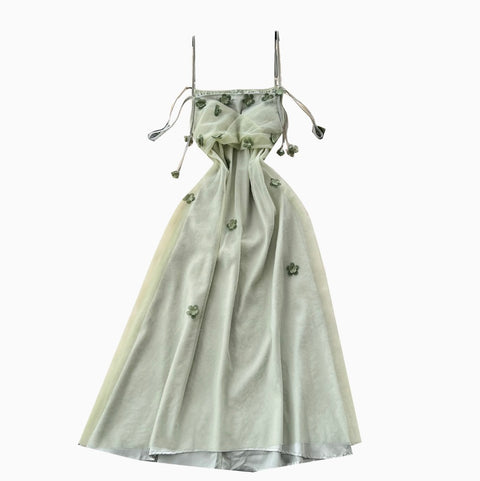 Fairy Green Mesh Slip Dress