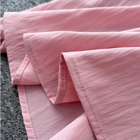 Bow Pleated Top & Skirt Casual 2Pcs