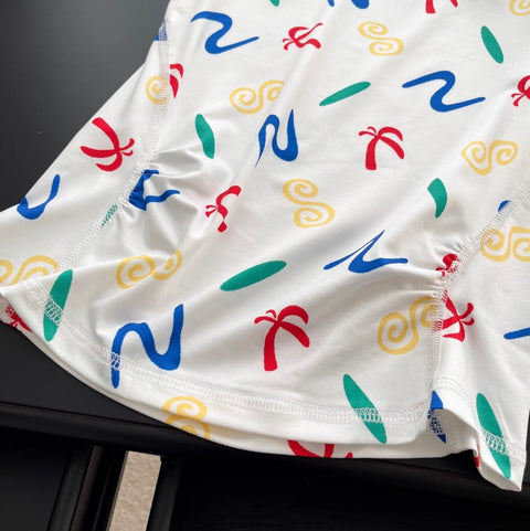 Chic Round Collar Printed T-shirt