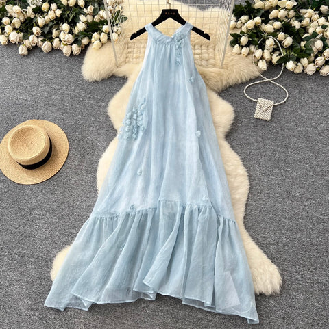 Fairy Purple A-line Sleeveless Dress