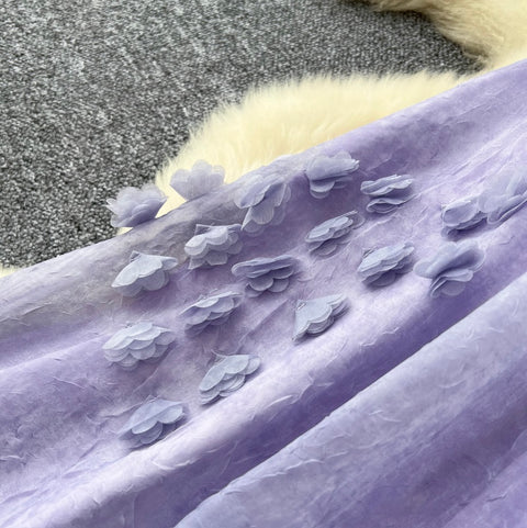 Fairy Purple A-line Sleeveless Dress
