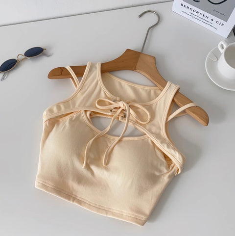 Sexy Hollowed Lace-up T-Shirt