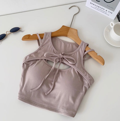 Sexy Hollowed Lace-up T-Shirt