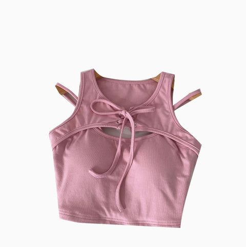 Sexy Hollowed Lace-up T-Shirt