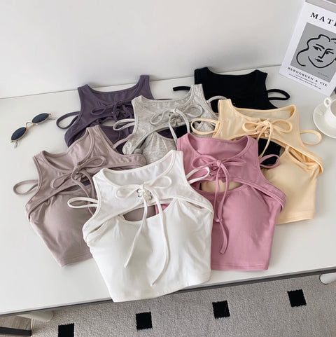Sexy Hollowed Lace-up T-Shirt
