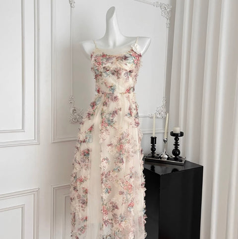 Fairy Embroidered Floral Slip Dress