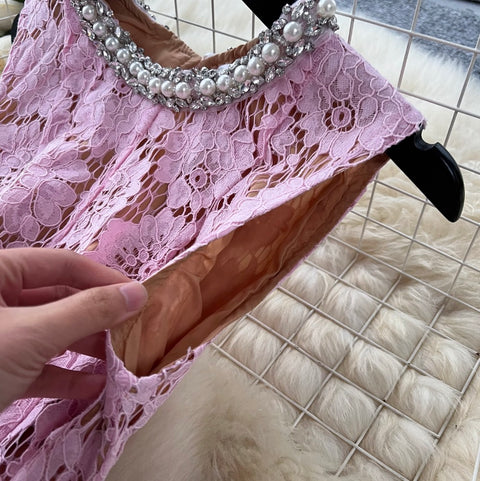 Elegant Beaded Embroidered Floral Dress