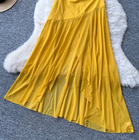 Knotted Asymmetric Slip Dress