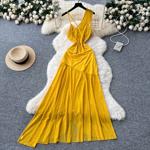 Knotted Asymmetric Slip Dress