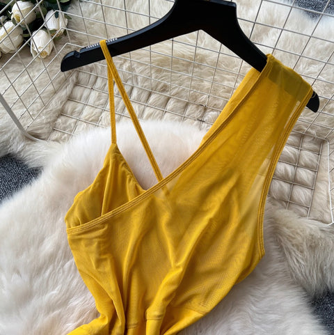 Knotted Asymmetric Slip Dress